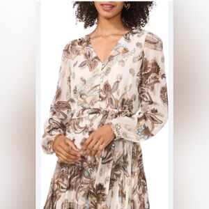 Club Monaco| Silk Paisley Print Dress. Small medium